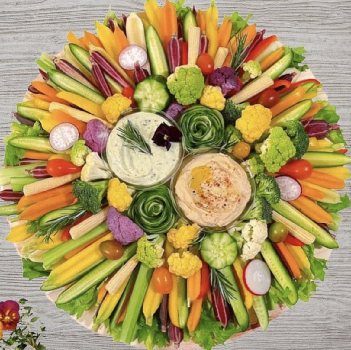 Vibrant Garden Crudités Platter